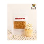 MELT PASTRY&KITCHEN Şeker&Sugar Pasta Süsleme Şekeri Boncuk Şeker 2 mm Altın 40 gr.Sprinkles