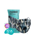 Meltblown Fırça Desenli Cerrahi Maske - Çok Renkli - 10'lu 1 Paket