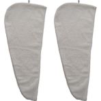 Meltem 2 Adet Pamuklu Baş Havlusu Saç Kurutma Bonesi Beyaz - 50 x 75 cm