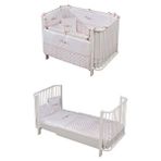 Meltem Bambino Büyüyen Beşik 80x130 Cm Karyola 80x180 Cm (beyaz-pembe)