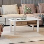 Meltem Çelik - Bmdekor Orta Sehpa Loft Beyaz Çırağan