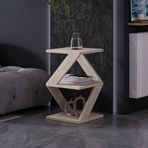 Meltem Çelik - Bmdekor Yan Sehpa Arte Traverten