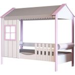 Meltem Kids Cozy Pembe Çocuk Odası Montessori Karyola 100x200 cm - Pembe - Beyaz - 100 x 200 cm