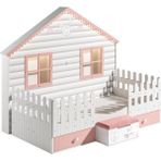 Meltem Kids Küçük Ev Pembe Çocuk Odası Montessori Karyola 100x200 cm - 100 x 200 cm