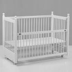 Meltem Kids Mondo Sallanır Anne Yanı Beşik Ahşap Bebek Beşiği 60x120 cm (beyaz)