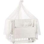 Meltem Smart Bambino Sallanır Ahşap 70x110 cm Beyaz Ekru Anne Yanı Beşik