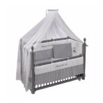 Meltem Smart Kral Sallanır Ahşap Anne Yanı Beşik - 60x120 cm (gri-moon)