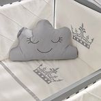 Meltem Smart Motto Nakışlı 60x120 cm Gri Bebek Uyku Seti