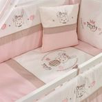 Meltem Smart Pretty Pembe Nakışlı 60x120 cm Bebek Uyku Seti
