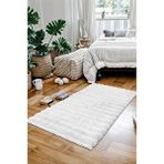 Meltem Tavşan Tüyü Post Peluş Ultra Yumuşak Makinede Yıkanabilir 80x150 Cm Beyaz Halı
