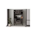 melura home 120 Cm Kahve Ünitesi - Kahve Köşesi Panjur Kapak %100 Mdf Çok Amaçlı Dolap