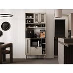 Melura Home Kahve Köşesi 90 Cm %100 Mdf Panjur Kapak Çok Amaçlı Dolap Bej