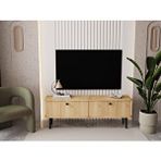 Melura Home Lunaris Tv Ünitesi - Tv Sehpası 140 Cm %100 Mdf Lake Ahşap Ayaklı Meşe
