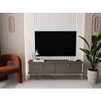 Melura Home Lunaris Tv Ünitesi - Tv Sehpası 140 Cm Duvara Monte %100 Mdf Gri