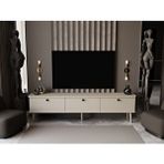 Melura Home Lunaris Tv Ünitesi - Tv Sehpası 200 Cm %100 Mdf Lake Ahşap Ayaklı Bej