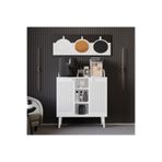 melura home Melura Kahve Kiler-kahve Köşesi %100 Mdf 90 Cm Lake Ahşap Ayaklı Çok Amaçlı Dolap