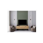 melura home MELURA TV ÜNİTESİ 160 CM 2 KAPAKLI %100 MDF LAKE AHŞAP AYAKLI