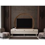 Melura Home Melura Tv Ünitesi - Tv Sehpası 200 Cm %100 Mdf Lake Ahşap Ayaklı Bej