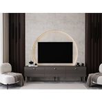 Melura Home Melura Tv Ünitesi - Tv Sehpası 200 Cm %100 Mdf Lake Ahşap Ayaklı Gri