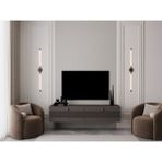 Melura Tv Ünitesi - Tv Sehpası 140 cm Duvara Monte %100 Mdf - Gri