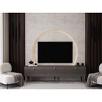Melura Tv Ünitesi - Tv Sehpası 200 cm %100 Mdf Lake Ahşap Ayaklı - Gri