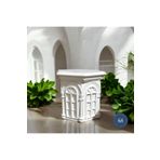 Melusina Candle Dekoratif 3D Roma Kulesi Beton Kapaklı Model Mumluk ve Kokulu Vegan Soya Wax Mumu Beyaz 10 x 10