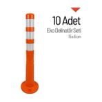 Melzo Home Melzohome Trafik Delinatör 75 Cm-10 Adet Plastik Kırmızı Otopark Yol Duba Ucuz Koni - Turuncu