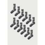 Mem Socks 12'li Ekose Desenli Erkek Çorabı - 39 - 42 - Füme