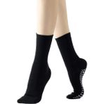Mem Socks 2'li Organik Pamuklu Dikişsiz Havlu(Kalın) Pilates-Yoga-Dans Çorabı - Siyah - 35 - 38