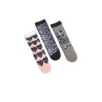 MEM SOCKS 3'lü Saçaklı Zebra Desenli Kaydırmaz Çocuk Havlu Çorap 34-36