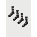 Mem Socks 4'lü Ekose Desenli Erkek Çorabı - 39 - 42 - Siyah