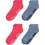 Mem Socks 4'lü Organik Pamuklu Pilates Yoga ve Dans Çorabı - Mavi - Pembe - 36 - 41