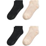 Mem Socks 4'lü Organik Pamuklu Pilates Yoga ve Dans Çorabı - Siyah - Krem - 36 - 41