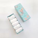 Mem Socks 5'Li Organik Pamuklu Kaydırmaz Çocuk/Bebek Çorabı Özel Kutulu - Beyaz - 5 - 7 Yaş