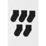 Mem Socks 6'lı Pamuklu Kaydırmaz Bebek-Çocuk Çorabı - Siyah - 6 - 12 Ay