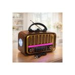 MEMİTA Everton RT-676 Nostaljik Radyo Bluetooth Hoparlör | USB, TF Kart, FM/AM/SW led ışıklı