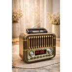 MEMİTA Everton RT-722 Nostalji Radyo Dijital Saatli Bluetooth, USB, TF Kart Destekli FM/AM/SW Radyo