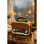 MEMİTA Everton RT-723 Nostalji Dijital Saatli Radyo – Bluetooth, USB, TF Kart Destekli FM/AM/SW Radyo