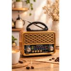 MEMİTA Everton RT-735 Nostalji Radyo güneş panelli FM/AM/SW Bluetooth, USB ve TF Kart Destekli radyo