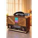 MEMİTA Everton RT-773 Nostaljik LED Işıklı Bluetooth Radyo | FM/AM/SW Taşınabilir Hoparlör