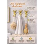 MEMİTA Geyik Figürlü Yapışkanlı Duvar Askısı 3’lü Set – Gold Dekoratif Kendinden Yapışkanlı Askı