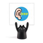 Memorial Yıldönümü Kulak Bakımı Korumak Not Tutucu Karikatür Siyah Kedi Standı Dekorasyon