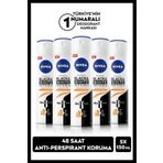 Men Black & White Invisible Güçlü Etki Erkek Sprey Deodorant 150 Ml x3 Adet,Anti-perspirant,48 Saat Koruma,Çanta Hediye!