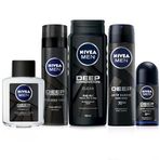 Men Deep Dimension Erkek Bakım Seti Duş Jeli Tıraş Köpüğü ve Losyonu Sprey ve Roll-On Deodorant Yüz Sakal Temizleme Jeli