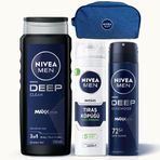 MEN Erkek Bakım Damat Çeyiz Seti, Hassas Tıraş Köpüğü, Duş Jeli ve Sprey Deodorant, Çanta Hediye