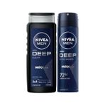 Men Erkek Deep Dimension Duş Jeli 500 Ml,derinlemesine Temizlik,bakımlı Cilt,vücut,yüz ve Saç Için,ferah Koku,aktif Karbon + Men Erkek Sprey Deodorant Deep Dimension Darkwood 150ML - 1 kg