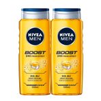 MEN Erkek Duş Jeli Boost 500ml, Vücut Yüz Saç, Nane Özleri, Kafein ile Canlandırıcı Bakım, X2 Adet