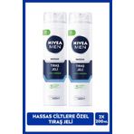 MEN Erkek Hassas Ciltlere Özel Tıraş Jeli 200ml, Yanma Kızarma Kuruma Engelleyici, X2 Adet