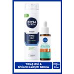 MEN Erkek Hassas Tıraş Jeli 200ml ve Derma Skin Clear Sivilce Karşıtı Serum 30ml, Cilt Bakım Seti