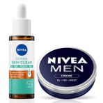 Men Erkek Nemlendirici Creme 30ml Ve Derma Skin Clear Karşıtı Serum 30ml, Cilt Bakım Seti